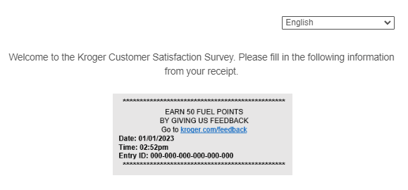 Kroger-Feedback-survey-not-working